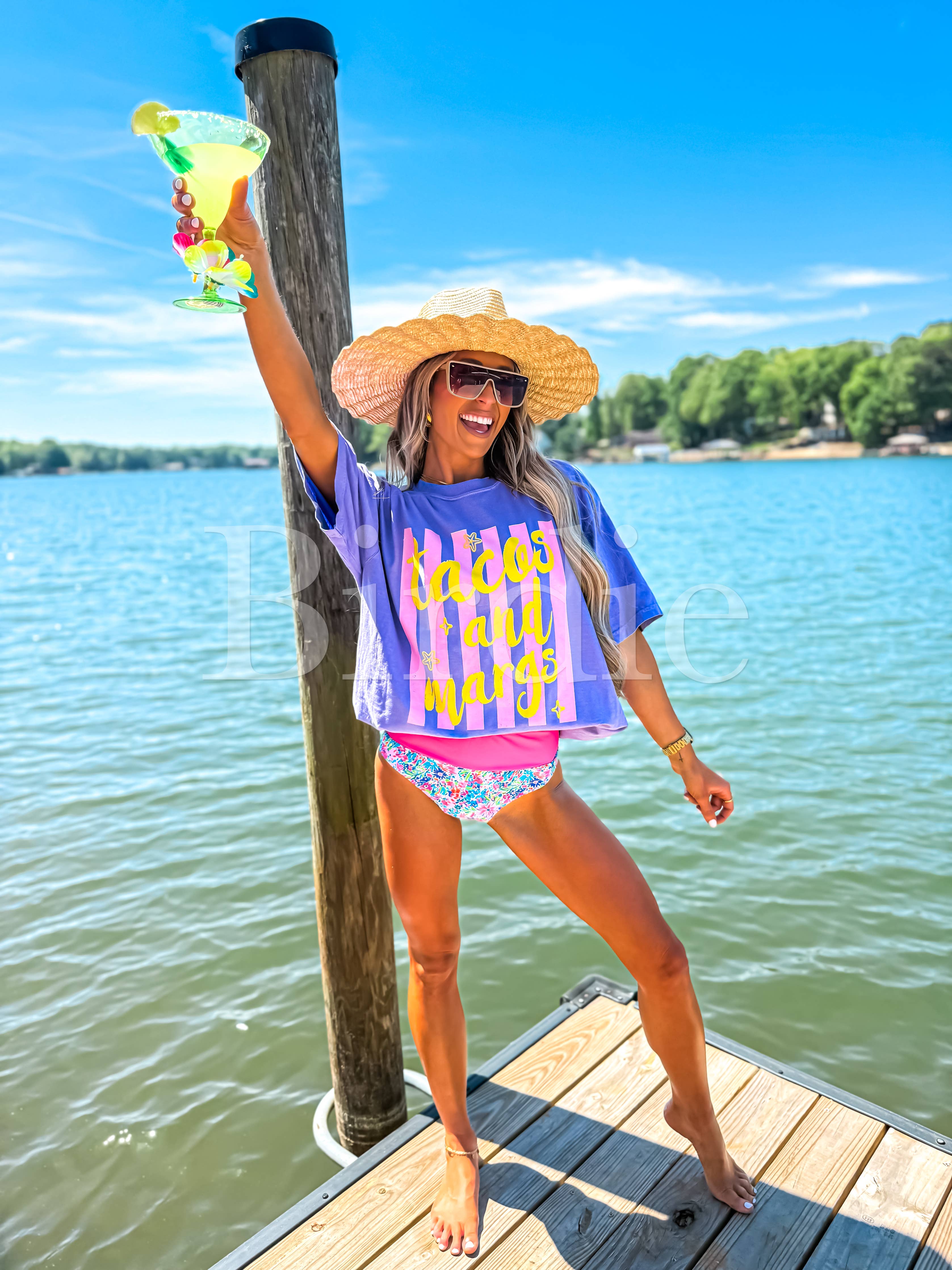 Striped Tacos & Margs Graphic Tee