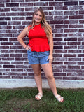Ruby Ruffle Tank