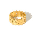 Banded Metal Statement Ring - WATERPROOF