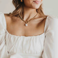 ✨ Golden Pearl Drop Waterproof Necklace