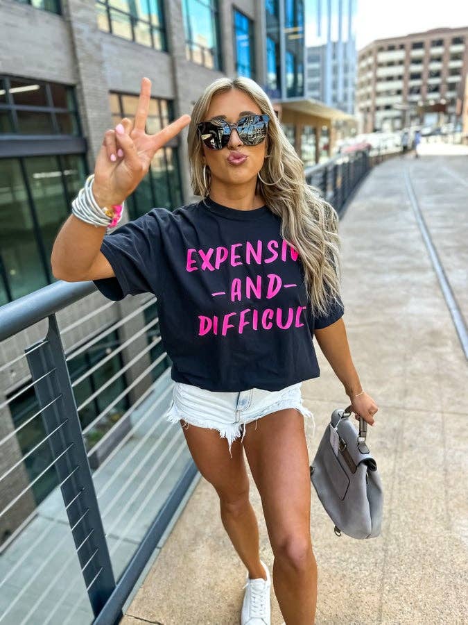 Expensive & Difficult Black Graphic Tee