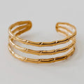 ✨ Golden Bamboo Bangle Bracelet-Waterproof