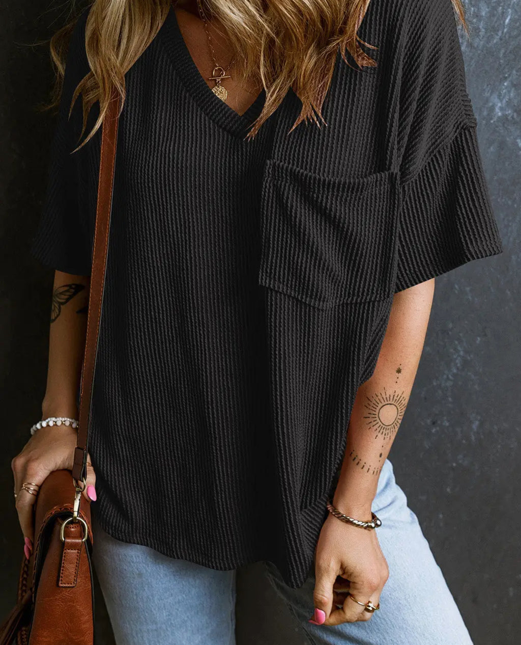 Valerian Corded pocket tee
