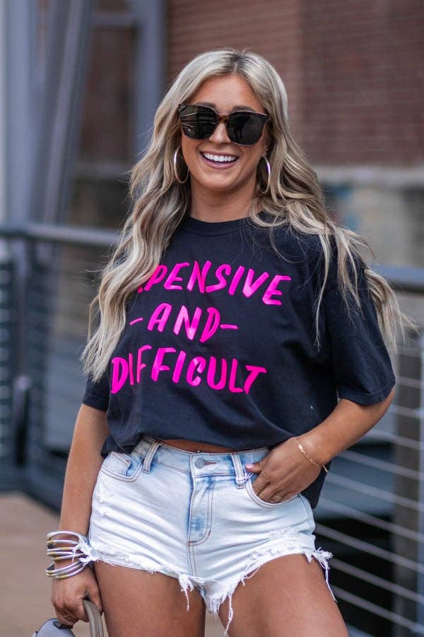 Expensive & Difficult Black Graphic Tee
