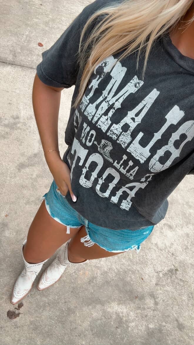 Vintage Wash | Blame It On My Roots | Cowgirl | CC Tshirt